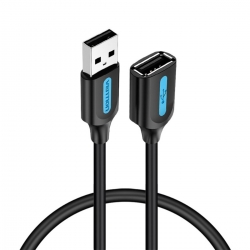 Кабель Vention USB 2.0 A Male to A Female Extension Cable 2M black PVC Type (CBIBH)