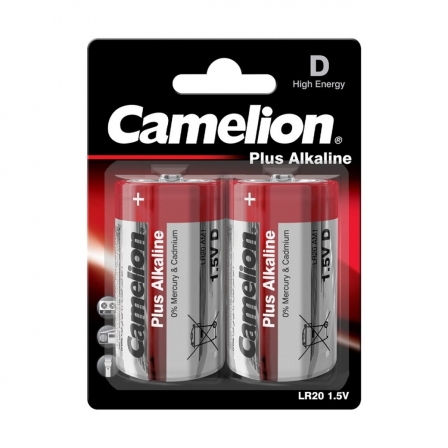 Батарейка CAMELION Plus ALKALINE D/LR20 BP2 2шт (C-11000220)