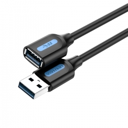 Кабель Vention USB 3.0 A Male to A Female Extension Cable 1.5M black PVC Type (CBHBG)