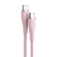 Кабель Vention USB 2.0 C Male to C Male 5A Cable 1M Pink Silicone Type (TAWPF)