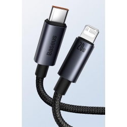 Кабель Baseus USB Type C - Lightning PD 20 Вт Fast Charging Cable for iPhone 1 м Black (CAJY010501)