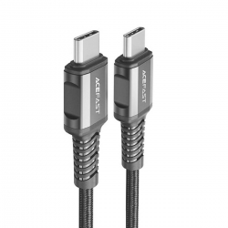 Кабель ACEFAST C1-09 USB-C to USB-C aluminum alloy audio/video transmission full-featured data cable Black