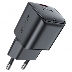 Мережевий зарядний пристрій ACEFAST A73 mini PD20W GaN USB-C charger Black