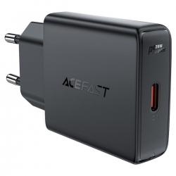 Мережевий зарядний пристрій ACEFAST A65 PD20W GaN single USB-C ultra-thin charger Black