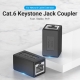 З'єднувач витої пари Vention Cat.6 FTP Keystone Jack Coupler 5 Pack Black
