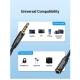 Кабель Подовжувач Vention Cotton Braided TRRS 3.5mm Male to 3.5mm Female Audio Extension Cable 1M Black Aluminum Alloy Type