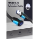 Кабель Подовжувач Flat USB3.0 Extension Cable 1M Black (VAS-A13-B100)