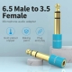 Адаптер Vention 6.35mm Male to 3.5mm Female Audio Adapter Blue Aluminum Alloy Type (VAB-S01-L)