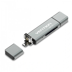 Картрідер Vention USB2.0 Multi-function Card Reader Gray (CCJH0)