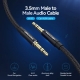 Кабель Vention Cotton Braided 3.5mm Male to Male Audio Cable 0.5M Black Aluminum Alloy Type (BAWBD)
