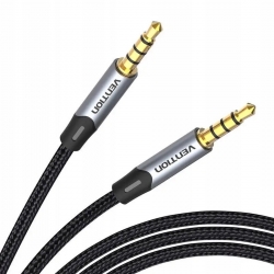 Кабель Vention TRRS 3.5MM Male to Male Aux  Cable 1.5M Gray (BAQHG)