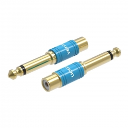 Адаптер Vention 6.35mm Male to RCA Female Audio Adapter Blue Aluminum Alloy Type (VDD-C03)