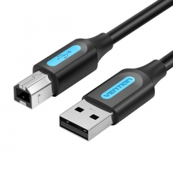 Кабель Vention для принтера USB 2.0 A Male to B Male Cable 2M Black PVC Type (COQBH)