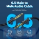 Кабель Vention 6.35mm TS Male to Male Audio Cable 1.5M Black (BAABG)