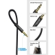 Кабель Подовжувач Vention Cotton Braided TRRS 3.5mm Male to 3.5mm Female Audio Extension Cable 0.5M Black Aluminum Alloy Type