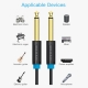 Кабель Vention 6.35mm TS Male to Male Audio Cable 3M Black (BAABI)