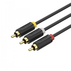 Кабель Vention 3RCA Male to 3RCA Male Cable 2M Black (BCABH)