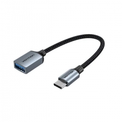 Кабель Vention USB 3.0 C Male to A Female OTG Cable 0.15M Gray Aluminum Alloy Type (CCXHB)