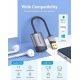 Адаптер Vention USB External Sound Card 0.15M Gray Metal Type (CDKHB)