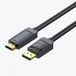 Кабель Vention 4K DisplayPort to HDMI Cable 1.5M Black (HAGBG)