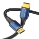 Кабель Vention Cotton Braided HDMI-A Male to Male HD v2.1 Cable 8K 1M Blue Aluminum Alloy Type (ALGLF)