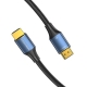 Кабель Vention Cotton Braided HDMI-A Male to Male HD v2.1 Cable 8K 1M Blue Aluminum Alloy Type (ALGLF)