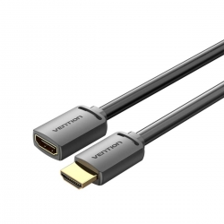Кабель Подовжувач Vention HDMI-A Male to HDMI-A Female 4K HD Cable PVC Type 1M Black (AHCBF)