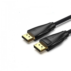 Кабель Vention DisplayPort Cotton Braided Male to 8K Male Cable 1.5M Black (HCCBG)