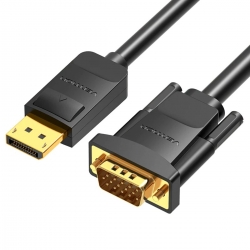 Кабель Vention DP to VGA Cable 1.5M Black (HBLBG)