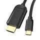 Кабель Vention Type-C to HDMI 4K 30Hz Cable 1.5M Black (CGUBG)