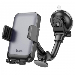 Тримач для мобільного HOCO H27 Rock push-type car holder(center console) Black gray