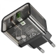 Мережевий зарядний пристрій HOCO N34 Dazzling dual-port PD20W+QC3.0 charger Transparent Black