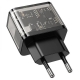 Мережевий зарядний пристрій HOCO N34 Dazzling dual-port PD20W+QC3.0 charger Transparent Black