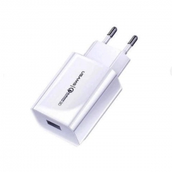 Мережевий зарядний пристрій Usams US-CC083 T22 Single USB QC3.0 Travel Charger (EU) White