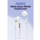 Навушники UGREEN EP101 Wired Earphones with 3.5mm Plug (White)