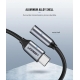 Аудіо кабель UGREEN AV142 USB Type C to 3.5mm Female Cable 10cm (Gray) (UGR-30632)