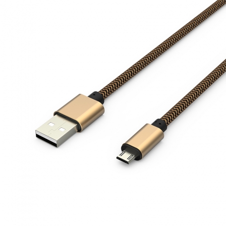 Кабель Metal USB -  microUSB 2А Gold