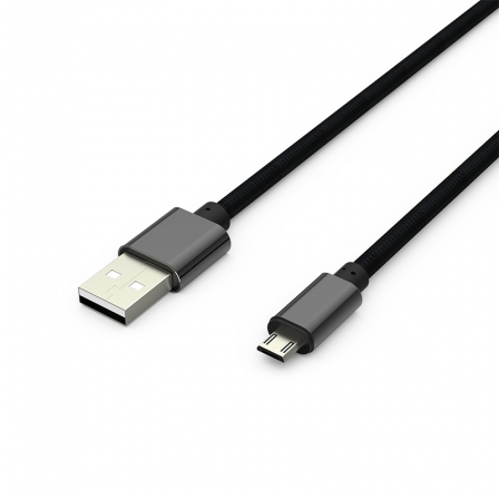 Кабель Metal USB -  microUSB 2А Black