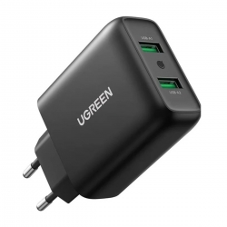 Зарядний пристрій UGREEN CD161 USB Fast Charger EU (Black)(UGR-10216)