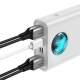 Зовнішній акумулятор Baseus Amblight Digital Display Fast Charge Power Bank 30000mAh White