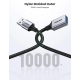 Кабель UGREEN US115 USB 3.0 Extension Cable Aluminum Case 1m (Black)(UGR-10495)