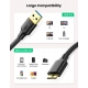 Кабель UGREEN US130 USB 3.0 A Male to Micro USB 3.0 Male Cable 2m (Black)(UGR-10843)