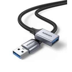 Кабель UGREEN US115 USB 3.0 Extension Cable Aluminum Case 2m (Black)(UGR-10497)