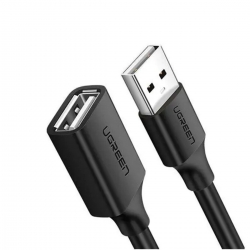 Кабель подовжувач UGREEN US103 USB 2.0 Male to USB Female Cable 1m Black (UGR-10314)