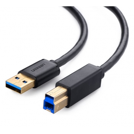 Кабель UGREEN US210 USB 3.0 AM to BM Print Cable 2m (Black）(UGR-10372)