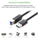 Кабель UGREEN US210 USB 3.0 AM to BM Print Cable 2m (Black）(UGR-10372)