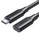 Кабель UGREEN US353 USB-C/M to USB-C/F Gen2 5A Extension Cable 1m (Black)(UGR-10387)