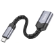 Кабель-перехідник HOCO UA24 Type-C male to USB female 3.0 converter Metal Gray