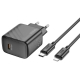 Мережевий зарядний пристрій HOCO CS22A Value single port PD30W charger set(C to iP) Black