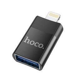 Кабель-перехiдник HOCO UA17 iP Male to USB female USB2.0 adapter Black